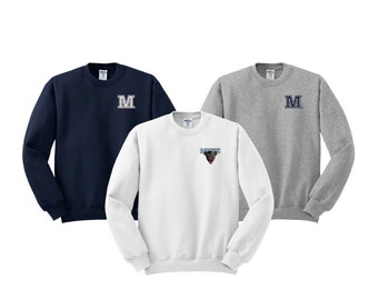 Embroidered University of Maine Black Bears Crewneck Sweatshirt
