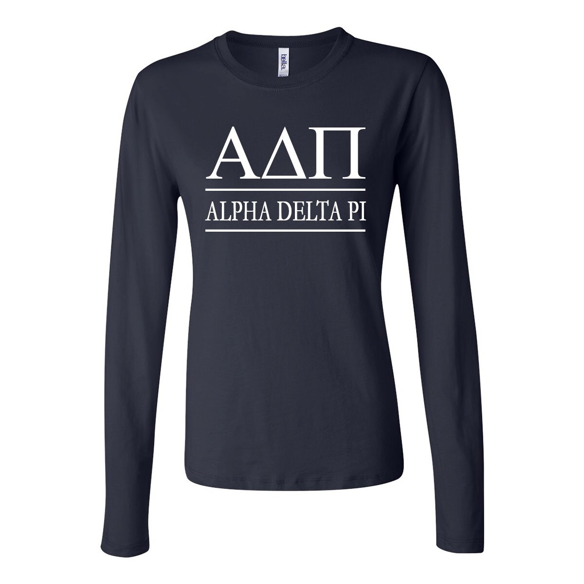 Alpha Delta Pi FITTED Long Sleeve Tshirt ADPi T shirt Alpha | Etsy