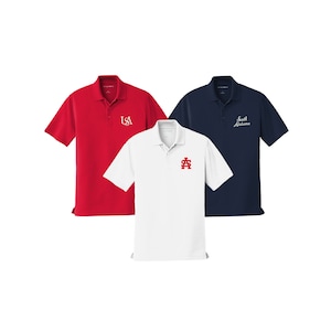 University of South Alabama, Performance Polo, Embroidered dry fit polo with choice of University of South Alabama logos, Alabama Jaguars