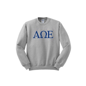 Alpha Omega Epsilon, Crewneck Sweatshirt, AOE Sorority Crewneck Pullover, AOE Logo Clothing and Apparel, merchandise, swag, rush gifts