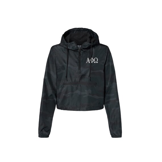 Alpha Phi Omega Windbreaker crop Length 