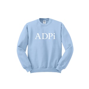 Alpha Delta Pi, Crewneck Sweatshirt, ADPi fleece sweatshirt, Pullover, Alpha Delta Pi Sorority, Apparel, gift idea, merchandise, swag, Merch
