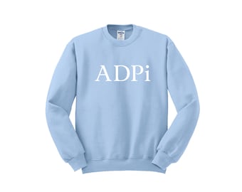 Alpha Delta Pi, Crewneck Sweatshirt, ADPi fleece sweatshirt, Pullover, Alpha Delta Pi Sorority, Apparel, gift idea, merchandise, swag, Merch