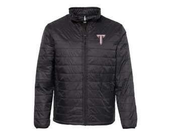 Troy University, Puffer Jacket, Troy Trojans Puffy Jacket, Troy Power T Logowear, Outerwear, Apparel
