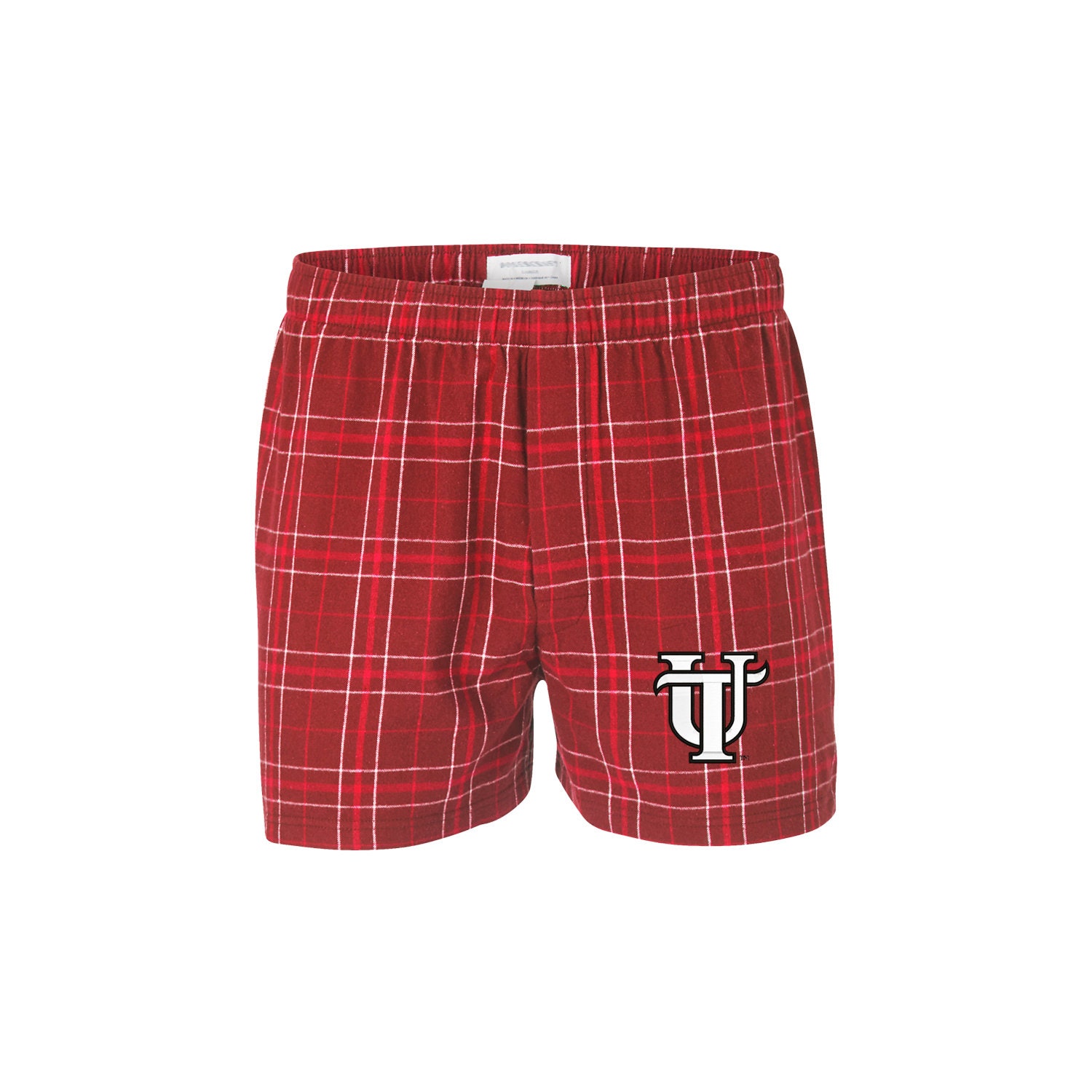University of Tampa, Flannel Boxer Shorts, Mens UT Spartans Pajama Bottoms Pj Short Sleepwear College Clothing Apparel Swag Paraphernalia