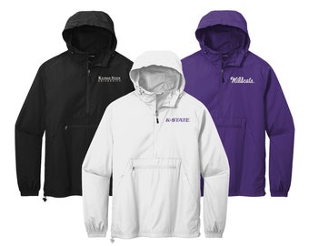 Kansas State Wildcats Windbreaker: Weather-Resistant Pullover Anorak