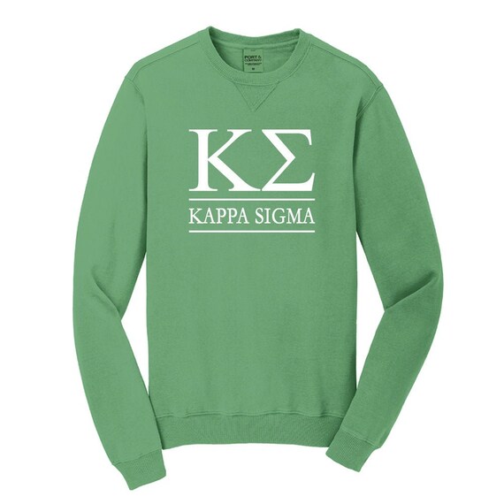Kappa Sigma Sweatshirt: Pigment Dyed Crew Neck, Vintage Wash