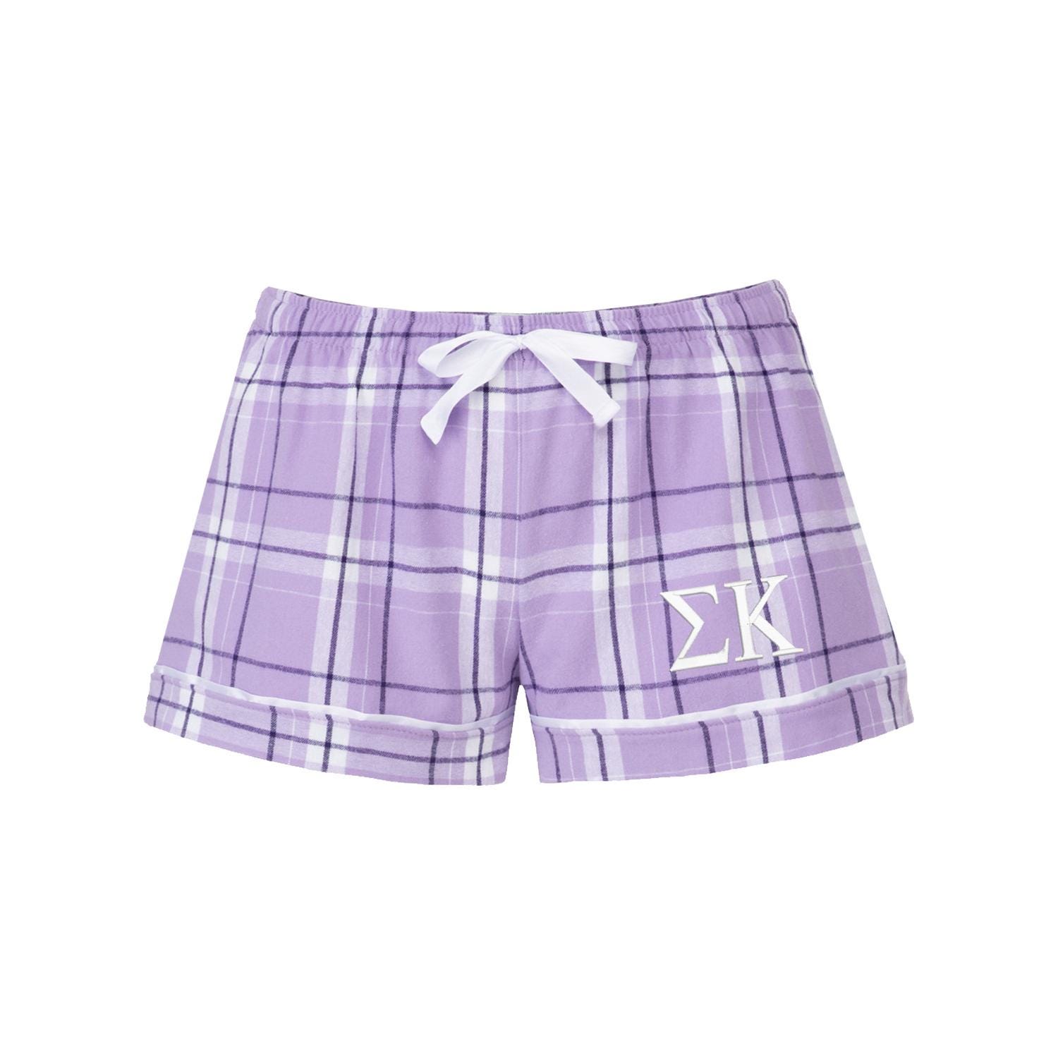 Sigma Kappa, Flannel Boxer Shorts, Sig Kap Sorority Sleepwear, Loungewear, Pajama Bottoms, Pjs, Sorority Pledge Gifts, Big Little Sis Reveal