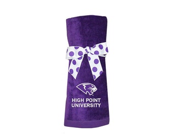 HPU Panthers Beach Towel: High Point University Terry Velour