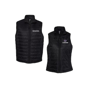 Kansas State University, Puffer Vest, Kansas State Wildcats Puffy Vest, Kansas State Powercat Vest, K-State Vest, K-State Apparel