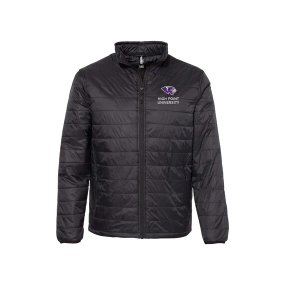 High Point University Puffer Jacket: Embroidered HPU Outerwear