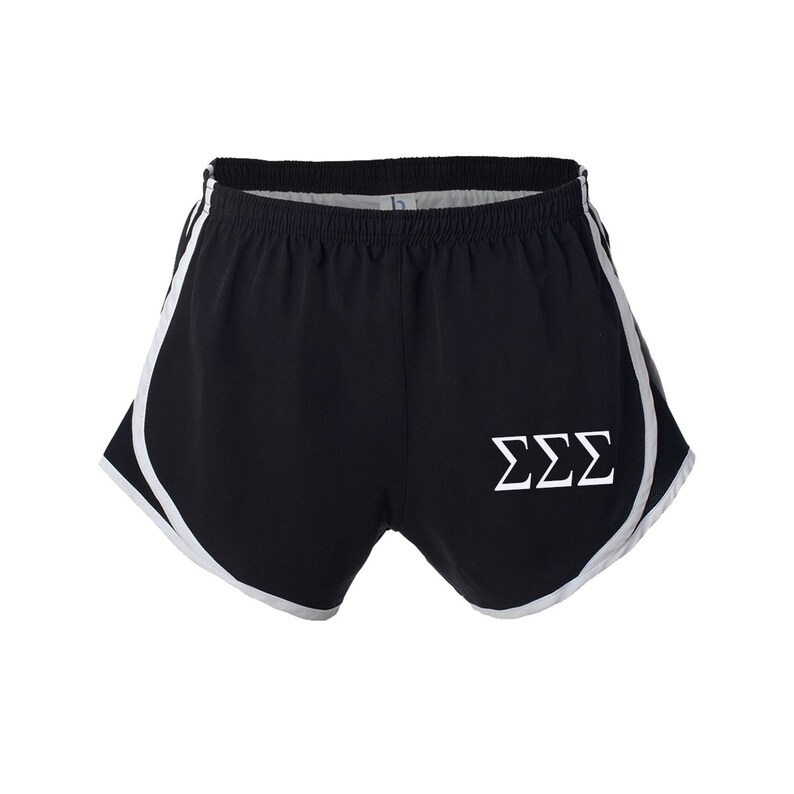 Sigma Sigma Sigma Shorts Tri Sigma practice shorts SSS velocity shorts Sigma Sigma Sigma Apparel SSS Running Shorts TriSig Shorts