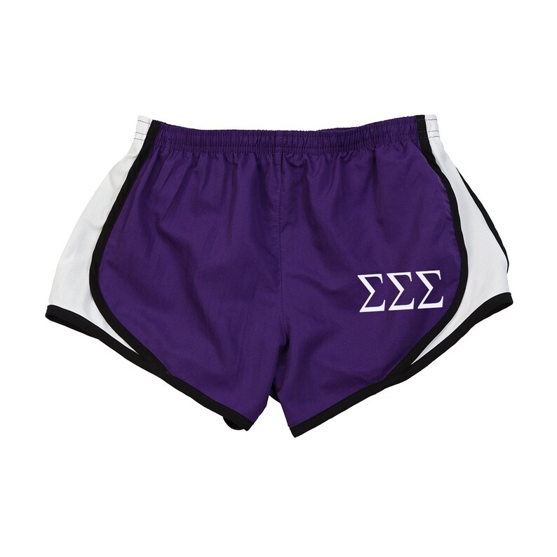 Sigma Sigma Sigma Shorts Tri Sigma practice shorts SSS velocity shorts Sigma Sigma Sigma Apparel SSS Running Shorts TriSig Shorts