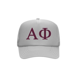 Alpha Phi Sorority, Trucker Hat, AF Baseball Cap, AXO Pledge Gifts, Greek week Hats, College Spring Break, Rush Bid Day Gift Idea swag gear