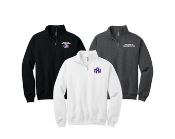 North Alabama Lions Quarter-Zip Sweatshirt: Embroidered Apparel