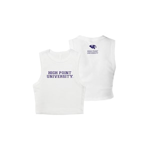 High Point University Tank Top, HPU Panther Crop Tank, Cropped Shirt, white out game day t-shirts tees