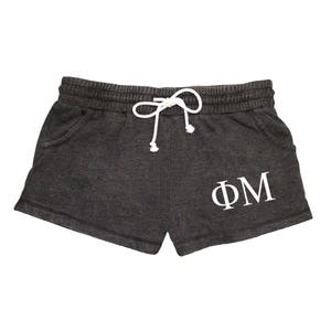 Phi Mu, Rally Shorts, Vintage Feel Sweats, Phi Mu Clothing Apparel, Phi Mu Sorority, Athletic Sweats - Big Little Reveal - New Pledge Gift