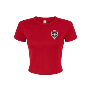 University of New Mexico Cropped Tee, Crop T-Shirt, UNM Lobos clothing apparel, white out game, Graduation gift, Spirit wear Merchandise