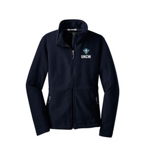 UNC Wilmington Fleece Jacket: Embroidered UNCW Seahawks Logo