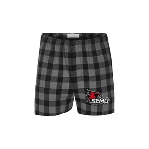 Southeast Missouri State University, Flannel Boxer Shorts, Mens Semo Redhawks Pajama Bottoms Pj Sleepwear College Clothing Apparel merch