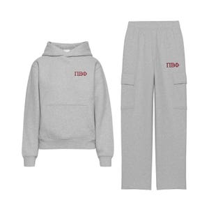 Pi Beta Phi Sorority Sweatsuit and shorts - mix and match Pi Beta Phi cargo pants, hooded pullover and shorts Pi Beta Phi Gift Set