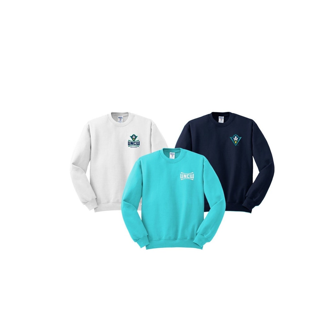 University North Carolina Wilmington, Embroidered Crewneck Sweatshirt