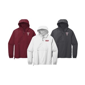 Troy University Windbreaker Anorak: Weather-Resistant Pullover