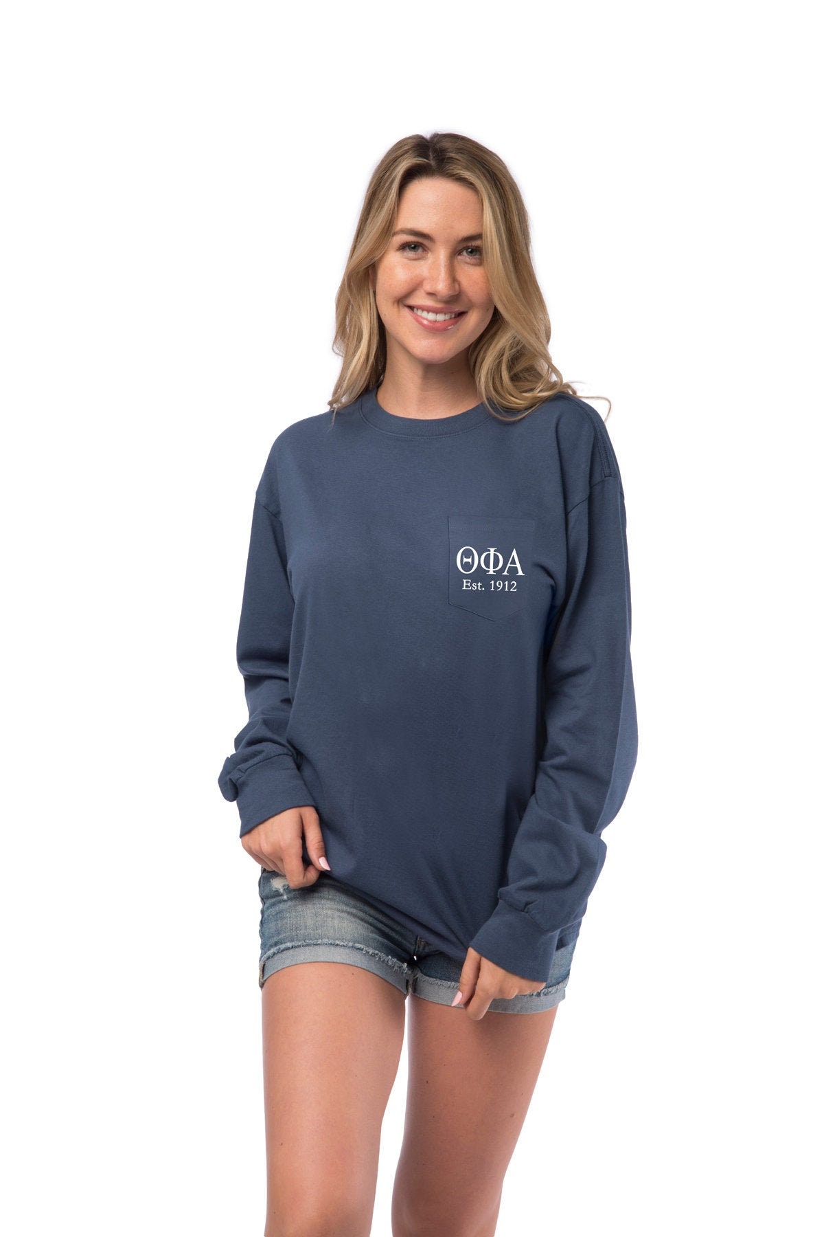 Theta Phi Alpha Long Sleeve Pocket Tees 