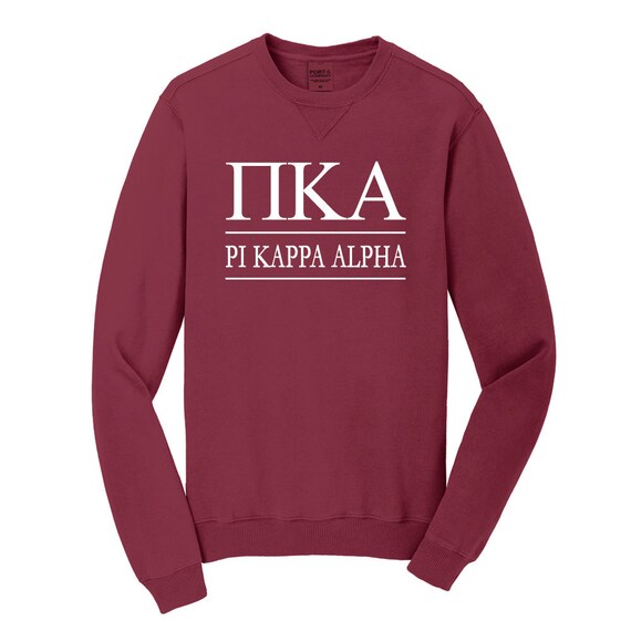 Pi Kappa Alpha sudadera Pi Kappa Alpha Crew Neck Sudadera Pigmento Dyed Sweatshirt Pi Kappa Alpha Crew Neck Vintage Wash Etsy Mexico