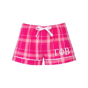 Gamma Phi Beta Flannel Boxer Shorts: Sorority Loungewear
