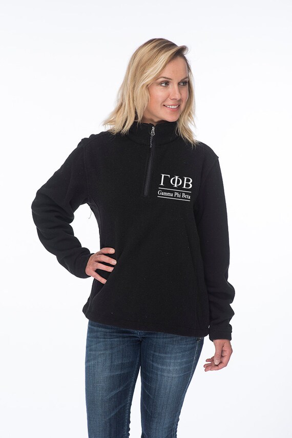 Gamma Phi Beta Fleece Pullover Gphib Quarter Zip Fleece Pullover
