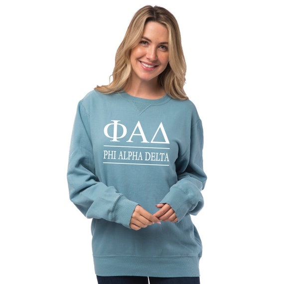 Phi Alpha Delta Sweatshirt Phi Alpha Delta Crew Neck - Etsy Israel