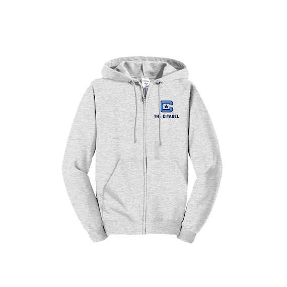 The Citadel Hoodie Embroidered Full Zip Hooded Sweatshirt - Etsy