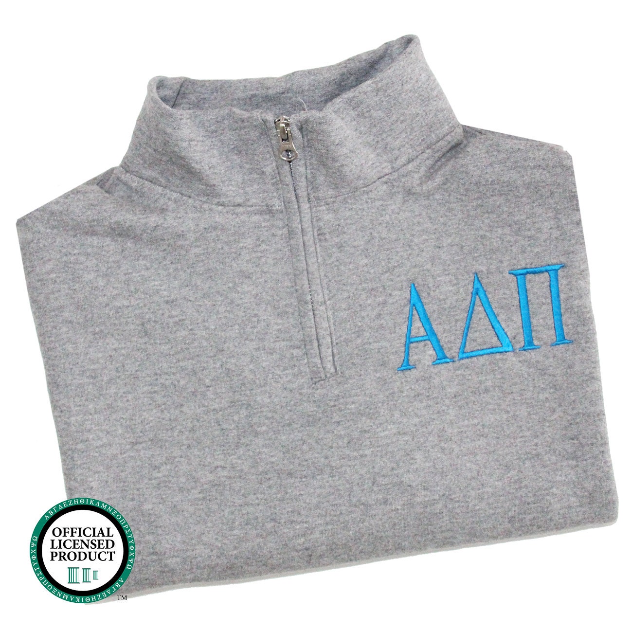 Alpha Delta Pi Quarter Zip Pullover Sweatshirt Alpha Delta Pi Quarter Zip Pullover Sweatshirt