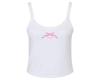 Kappa Alpha Theta Cropped Tank Top: Sorority Spirit Wear