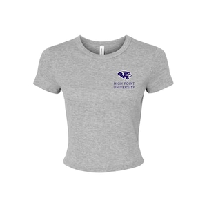 High Point University Cropped Tee, Crop T-Shirt, HPU Panthers clothing apparel, white out game, Graduation gift, Spirit wear merch swag