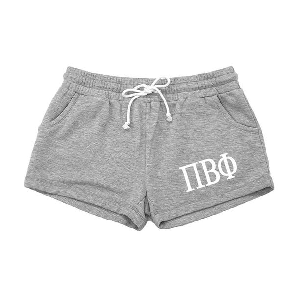 Pi Beta Phi, Rally Shorts - Pi Phi Sorority Loungewear Clothing - Vintage Feel Sweats - Big Little reveal gift - Bid Day Pledge Gifts