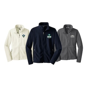 UNC Wilmington, Fleece Jacket Embroidered with choice of University of North Carolina Wilmington Logo, UNCW Seahawks Fleece Jacket