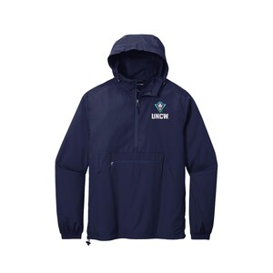 UNCW Seahawks Logo Windbreaker: Embroidered University of North Carolina Wilmington Pullover bild 2