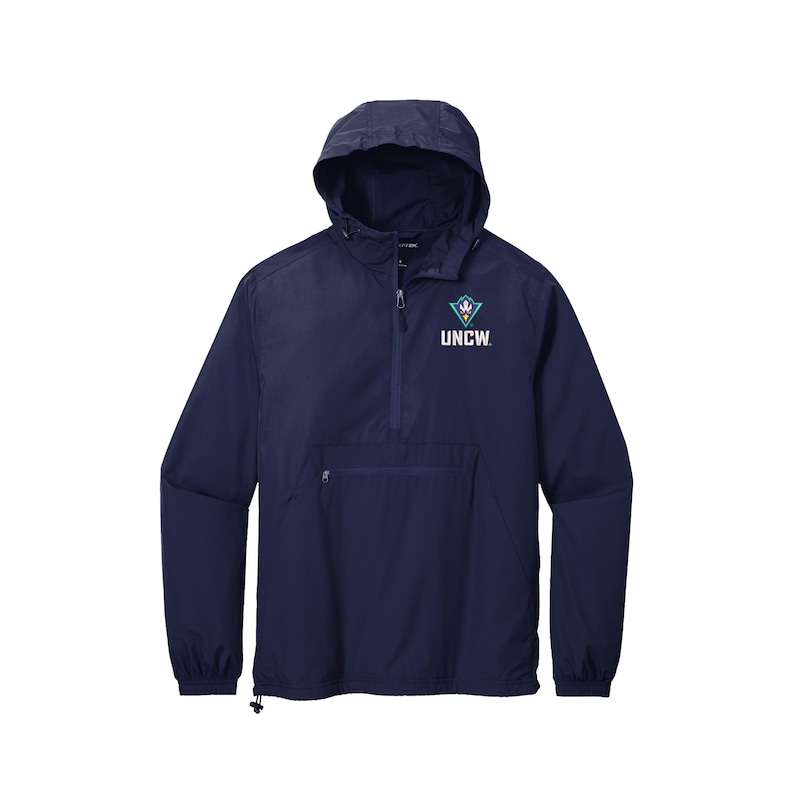 UNCW Seahawks Logo Windbreaker: Embroidered University of North Carolina Wilmington Pullover bild 2