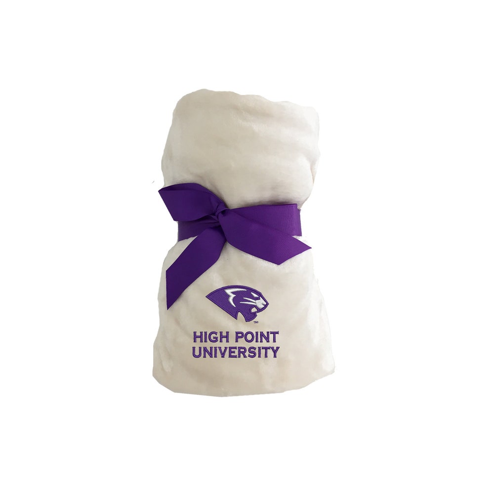 Embroidered With High Point University Logo,High Point University, Tahoe Fleece Blanket Moderndaydecors