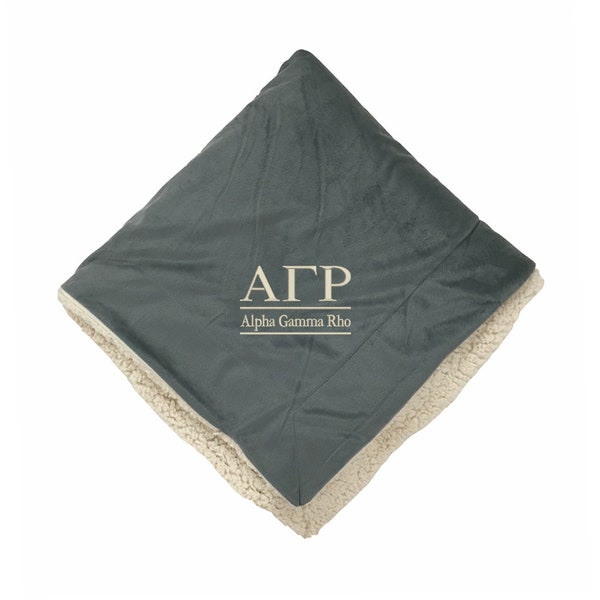 Alpha Gamma Rho, Micro Sherpa Throw, AGR Blanket, AGR Throw, AGR Blanket,  Soft and Comfy Alpha Gamma Rho Blanket