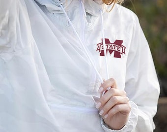 Mississippi State University Embroidered Crop Windbreaker