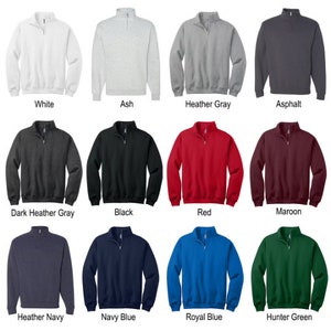 Sigma Delta Tau, Quarter Zip Sweatshirt, Embroidered QZip Cadet Collar Sweatshirt, 1/4 Zip image 3