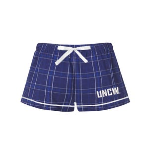 UNCW Seahawks Flannel Boxer Shorts: Embroidered Spirit Wear image 3