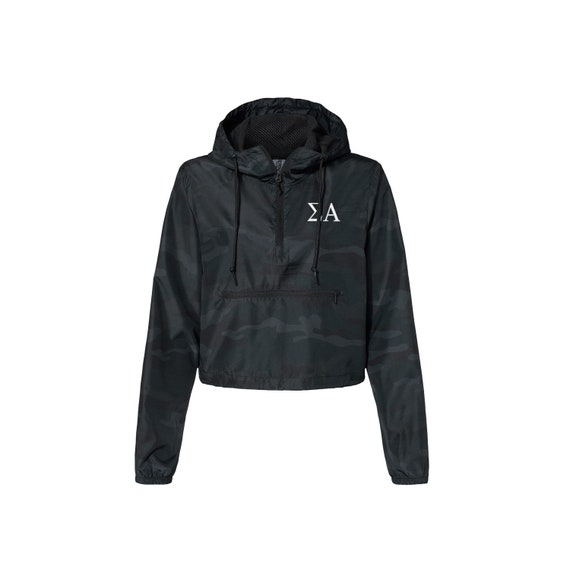 Sigma Alpha Crop Windbreaker Pullover Windbreaker SA Anorak