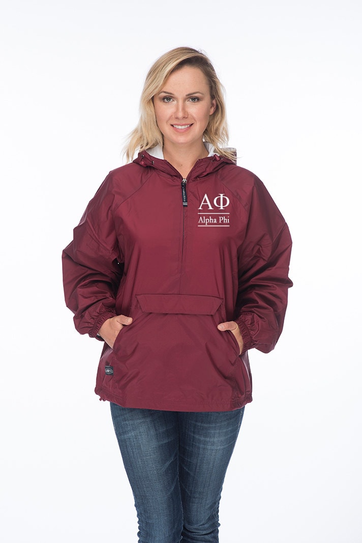 Alpha Phi Lined Windbreaker Embroidered 