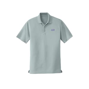 Delta Sigma Pi, Performance Polo, Delta Sig Dri-Fit Polo Shirt, golf shirt, dress shirt, Fraternity apparel, clothing, short sleeve Polo