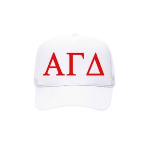 Alpha Gamma Delta Sorority, Trucker Hat, AGD Baseball Cap, Alpha Gam Pledge Gifts, Greek week Hats, College Spring Break, Rush Bid Day Gift