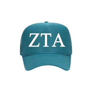 Zeta Tau Alpha Sorority Trucker Hat, Zeta Baseball Cap, ZTA Pledge Gifts, Greek week Hats, College Spring Break, Rush Bid Day Gift Idea Swag